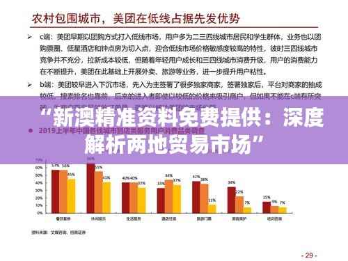 “新澳精准资料免费提供:深度解析两地贸易市场”